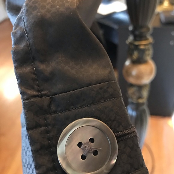 Coach Monogramed Belted Jacket , Black, Size Large - Picture 7 of 16